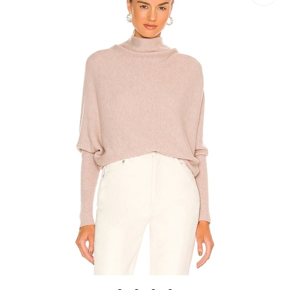 All Saints Sweaters - All saints light pink ribbed turtleneck sweater